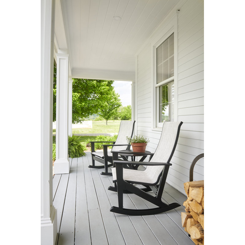 Wexler Polymer Outdoor Lounge Chair, Graphite, Alloy Sunbrella®