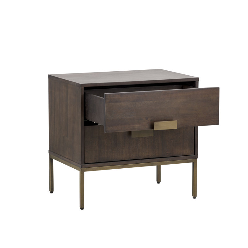 2 - Drawer Nightstand, Brown