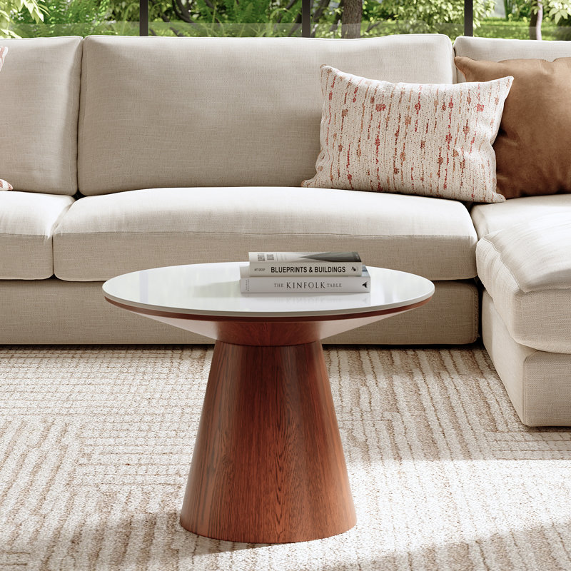 Table basse Ansel, H 18 po x L 26 po x l 26 po, Glossy White