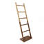 Échelle à couvertures autoportante en bois massif de 179 cm avec tablette de rangement