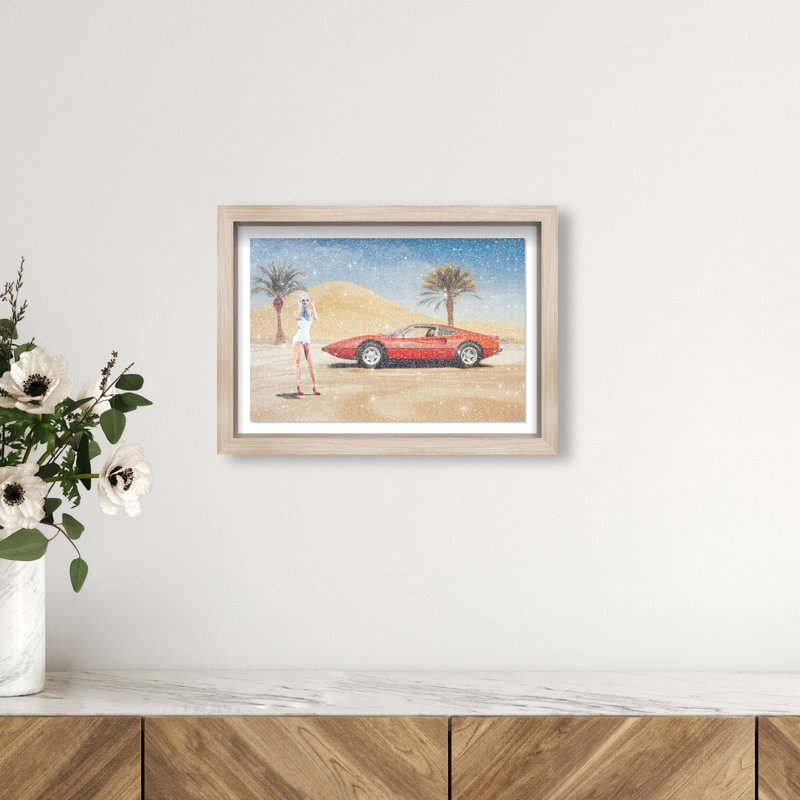 Perfect Place to Tan Canvas Transportation Print by Oliver Gal, 11.5"H x 16.5"W, Natural Oak Frame