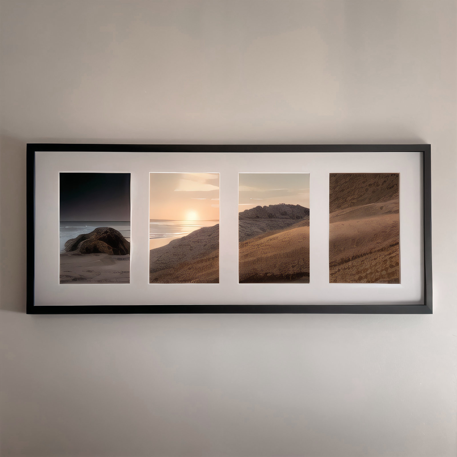 Set of 3 Wood Photo Frames 4x6 inch