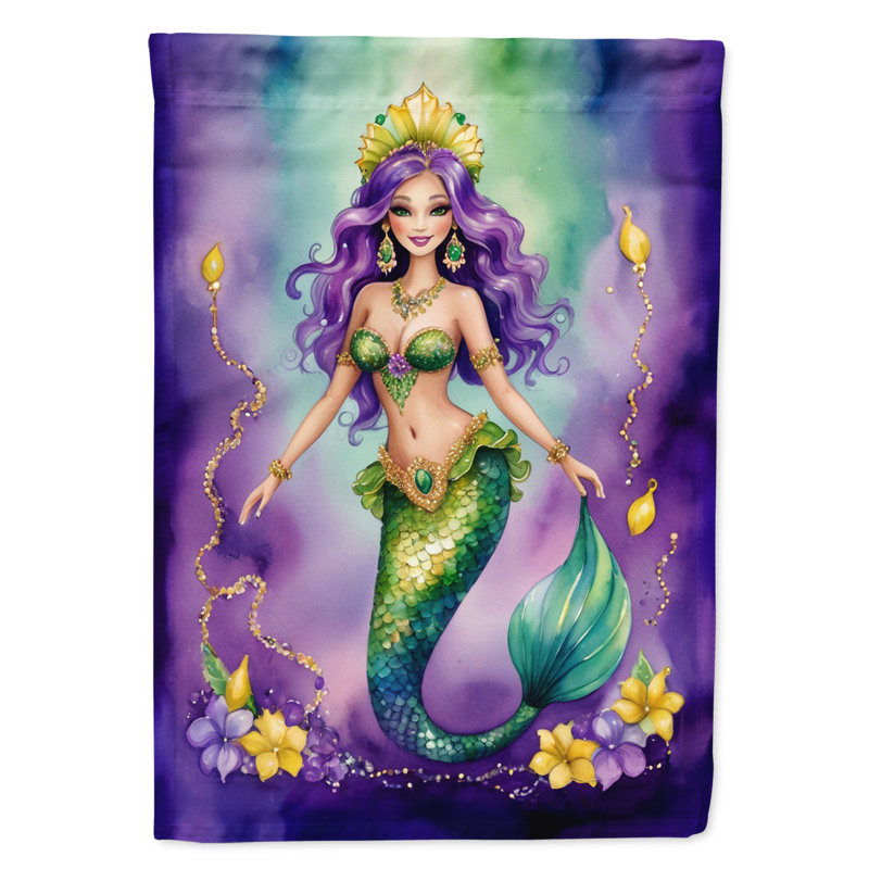 Double Sided 15.5'' H x 11.25'' W Polyester Mardi Gras Garden Flag