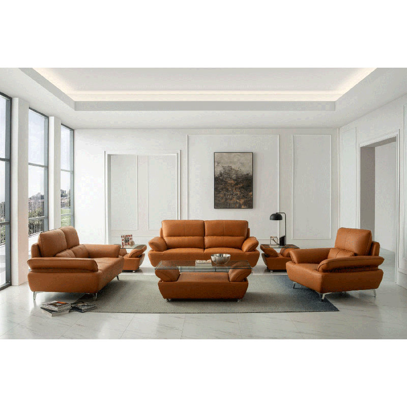 3 Piece Leather Sofa Set