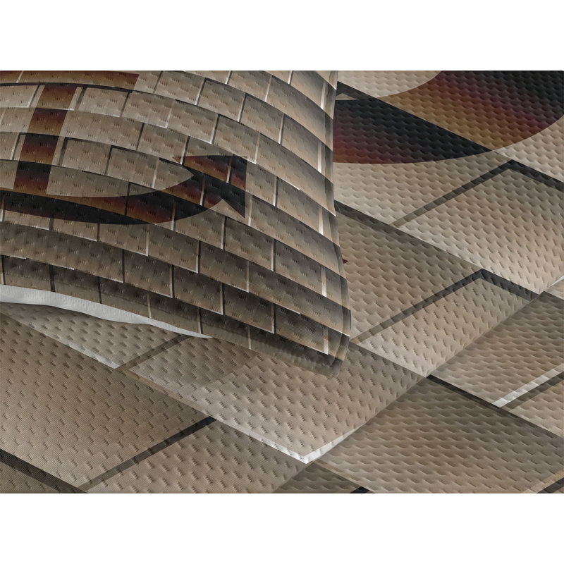 Coastal Geometric Shapes Coverlet
