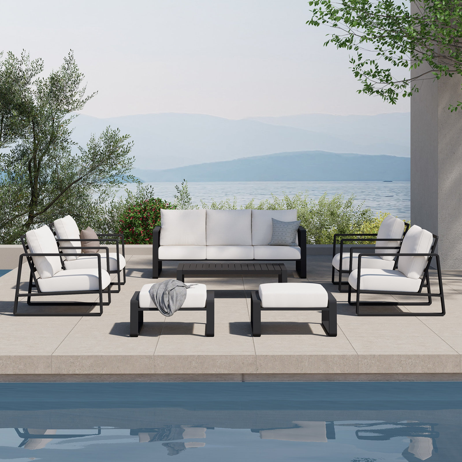 Leanna Outdoor Seating Group with Cushions, Yes, 4