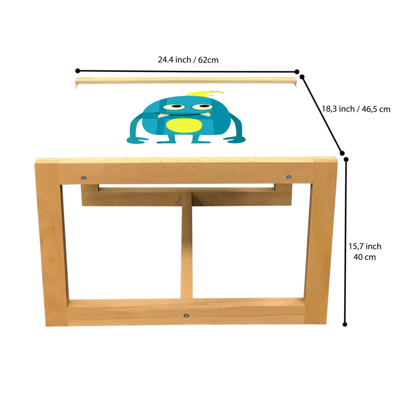 Sarai Trestle Coffee Table, 40cm H x 46.5cm W x 62cm D