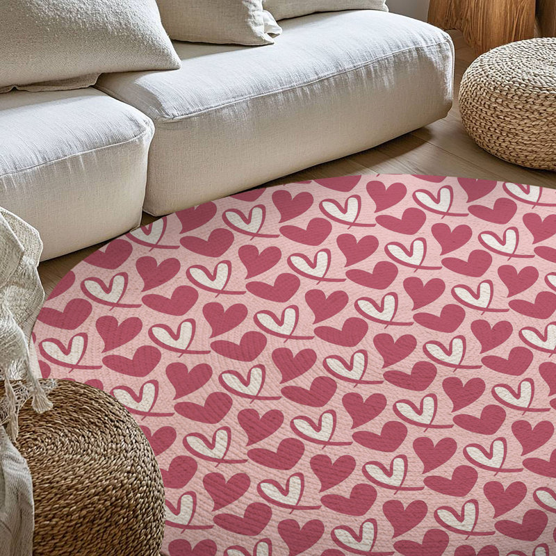 Tapis tressé Love Sprillles, Rond 5 pi