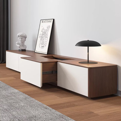 Meuble télé moderne en bois manufacturé brun