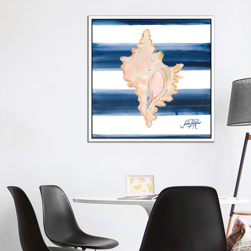 Nautical Shell II by Julie Derice - Gallery-Wrapped Canvas Giclée on Canvas, White Framed, 93.98 cm H x 93.98 cm W
