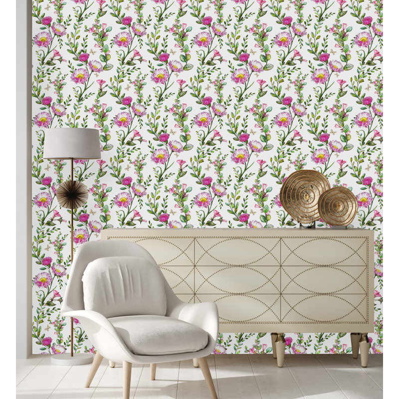 Murale florale, L 2,08 pi x L 10,42 pi