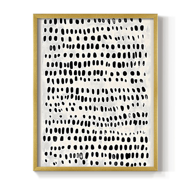 Abstrait, reproduction encadrée Cxxvi - prêt à être accroché, H 29 po x P 23 po, Doré