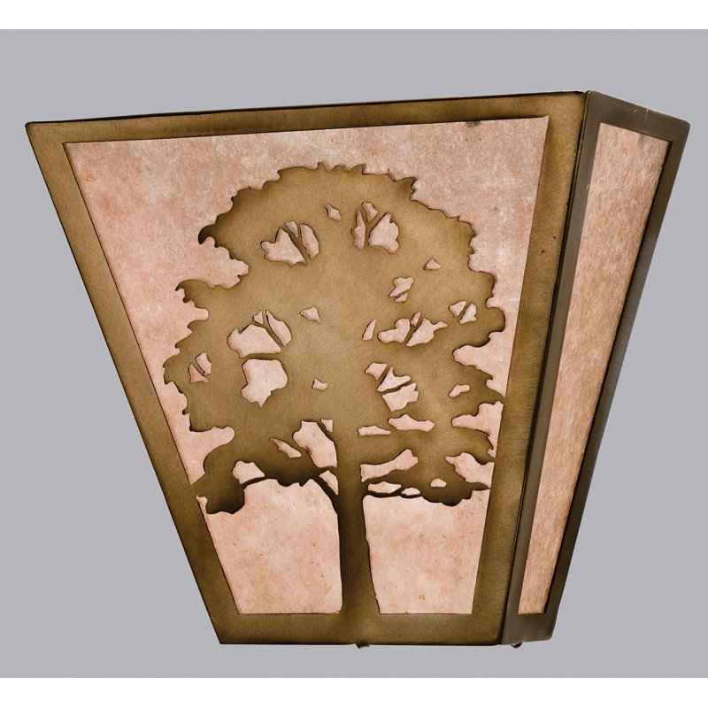 Rustic Lodge Copper Flush Mounted Sconce