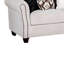 Canapé Serra, 5 coussins décoratifs, polyester grège doux, 87 pouces