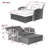 Wicker Rattan Double Chaise Lounge, 2-Person Reclining Daybed With Adjustable Back And Cushions, Free Furniture Protection Cover-1545410738