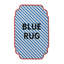 Tapis bleu tissé à rayures Mosso-605428004