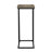 Gateshead Jamestown C-Shaped for Accessability Side End Table Ashwood Rustic Wood Grain and Metal-333122305