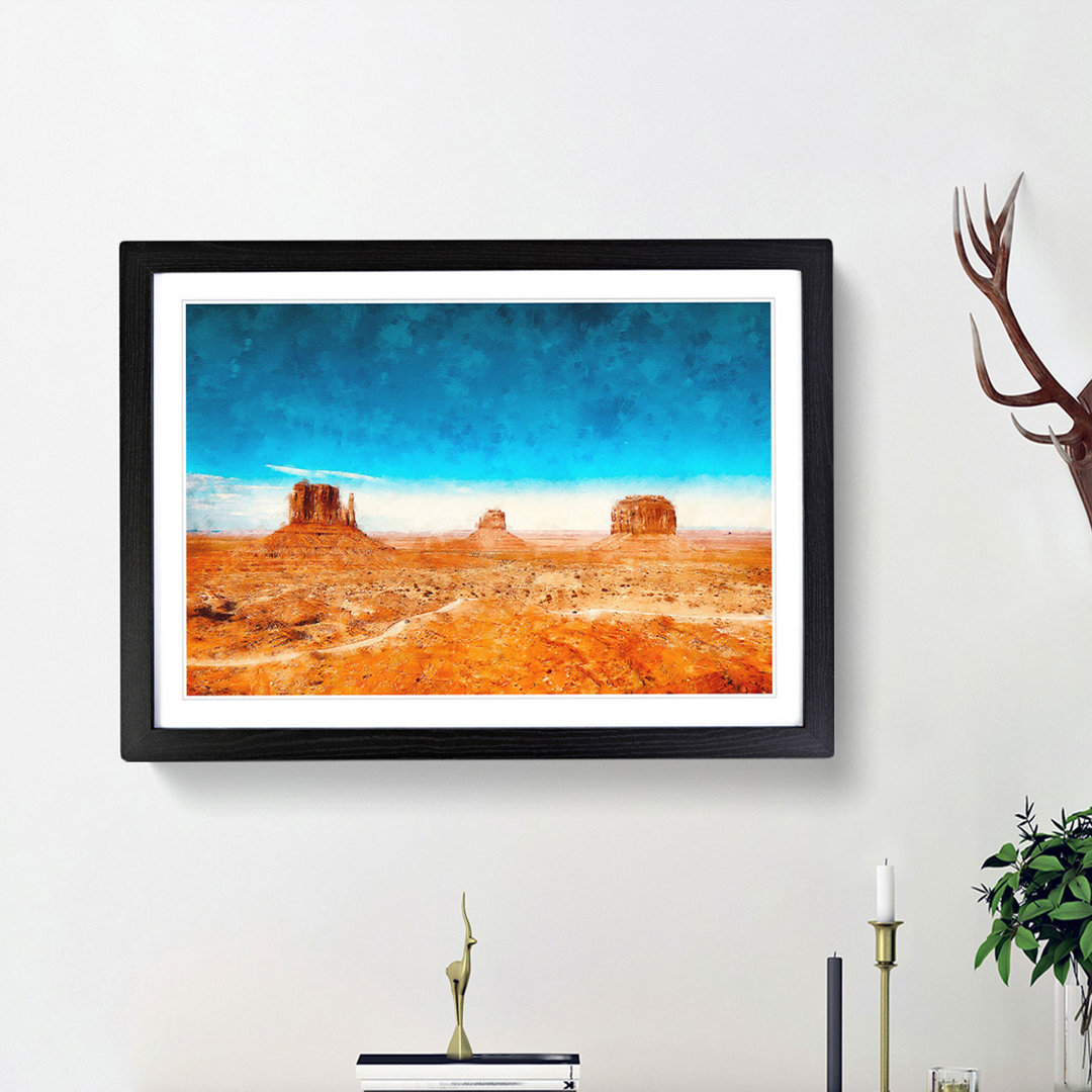 Monument Valley in Tribal Park - Picture Frame Painting Print