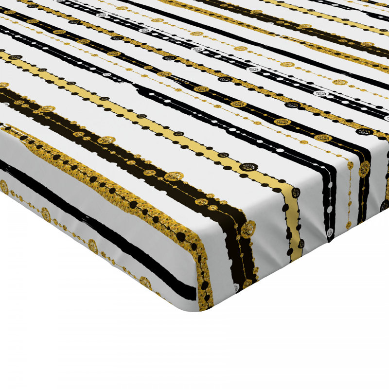 Microfiber Striped Fitted Sheet, Twin Fitted Sheet