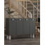 Buffet moderne à 4 portes avec pieds cylindriques et boutons ronds-1836657262