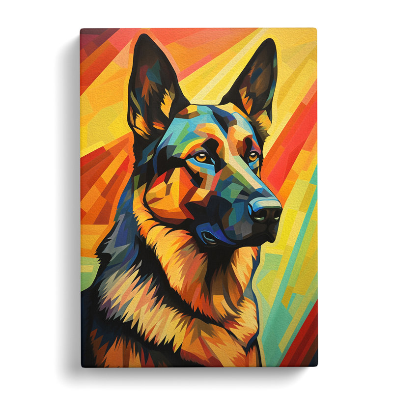 German Shepherd - Wrapped Canvas, 76cm H x 50cm W x 3cm D