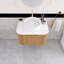 24 po Meuble-lavabo mural simple flottant en bois naturel avec plateau en marbre artificiel-562943854