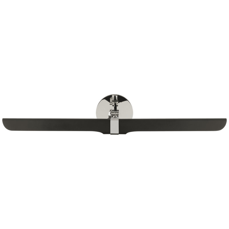 Issa Dimmable LED Wall Mounted Picture Light, Hand Rubbed Antique Brass/Black
