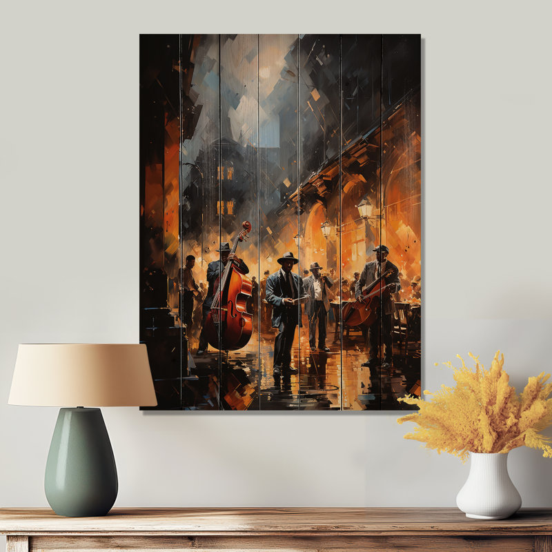 «Jaillere Jazz Harlem Renaissance IV», reproduction sur bois, H 20 po x l 10 po x P 0,78 po