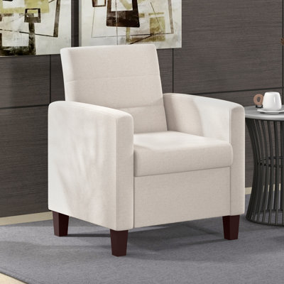 Fauteuil moderne en tissu avec coussins antidérapants