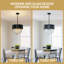 Lustre moderne en cristal noir, diamètre de 15 pouces, 5 lumières, hauteur réglable