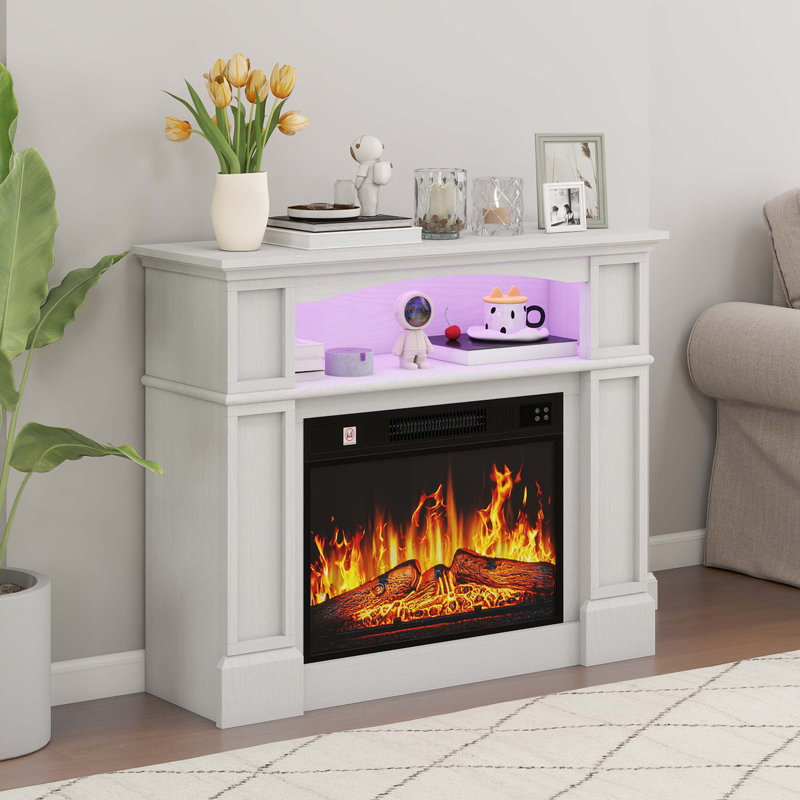 100cm W electric fireplace with storage, 6800 BTU for rooms up to 30 sq. m.