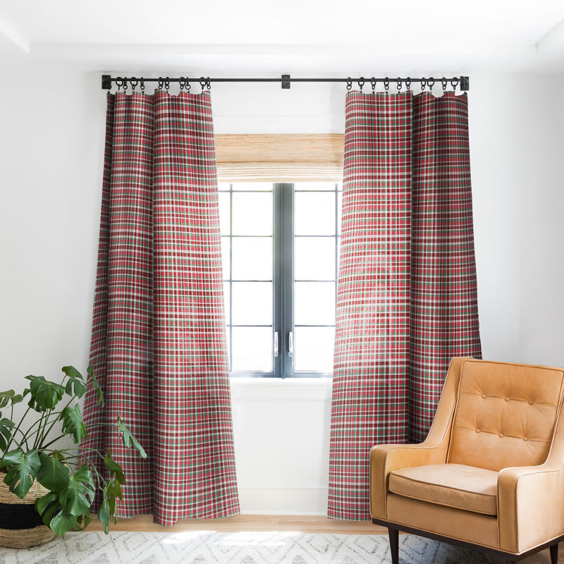 Ewell Classic Holiday 1pc Blackout Window Curtain Panel, 50" W x 84" L