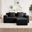 Canapé moderne 81 po en mousse à mémoire de forme avec repose-pieds Corduroy-496161212