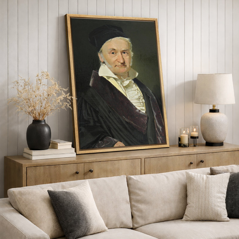 Distingué Elder Gentleman Portrait, H 36 po x l 24 po x P 1,5 po, Cadre flottant naturel