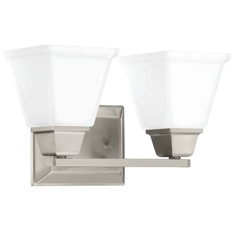 Éclairage pour meuble-lavabo à intensité variable Jadyn, Nickel brossé