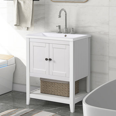 Meuble-lavabo moderne avec lavabo en céramique
