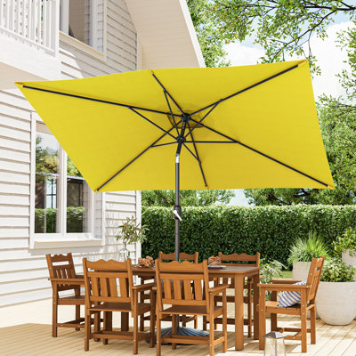 Doralia 120'' x 78'' Rectangular Tilt Market Umbrella