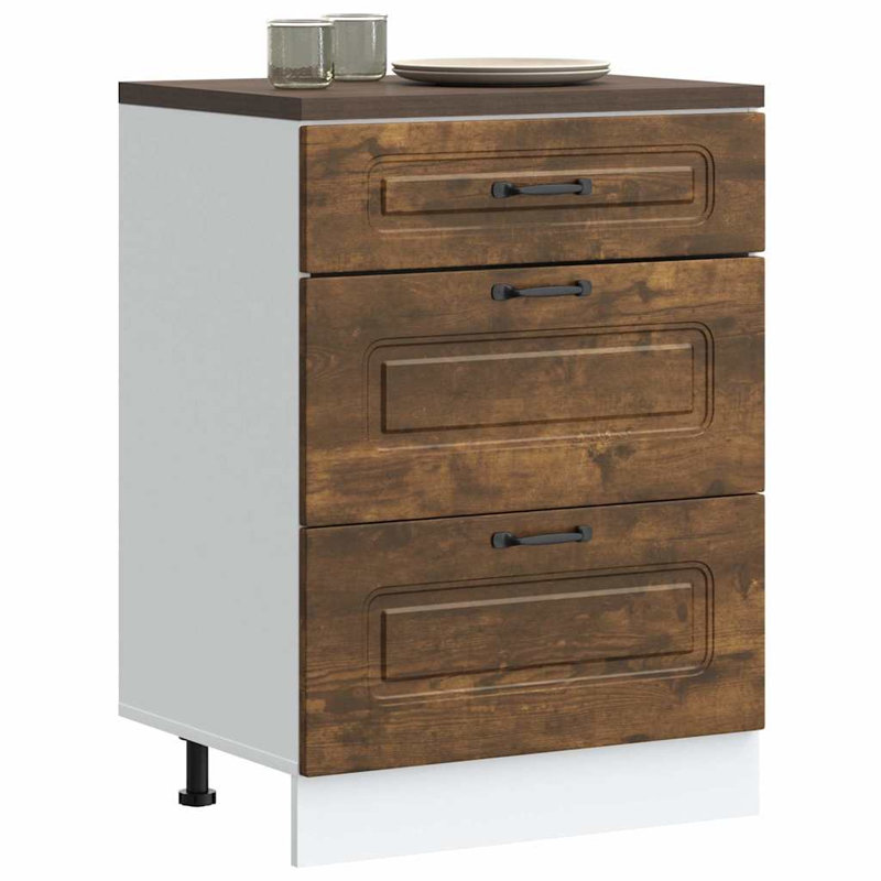 Badriya Standard Base Cabinet, Smoked Oak