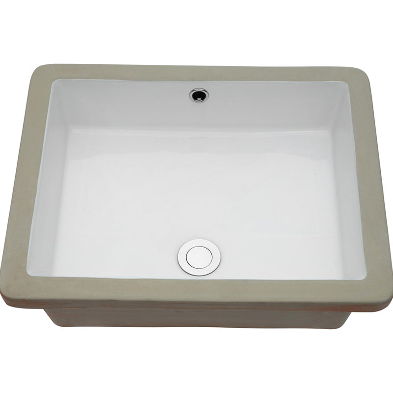 Generous Ceramic Rectangular Bathroom Sink - Undermount Version Acid Resistance With Feature