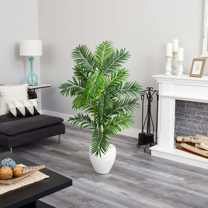 63'' Faux Palm Tree in Earthenware Planter