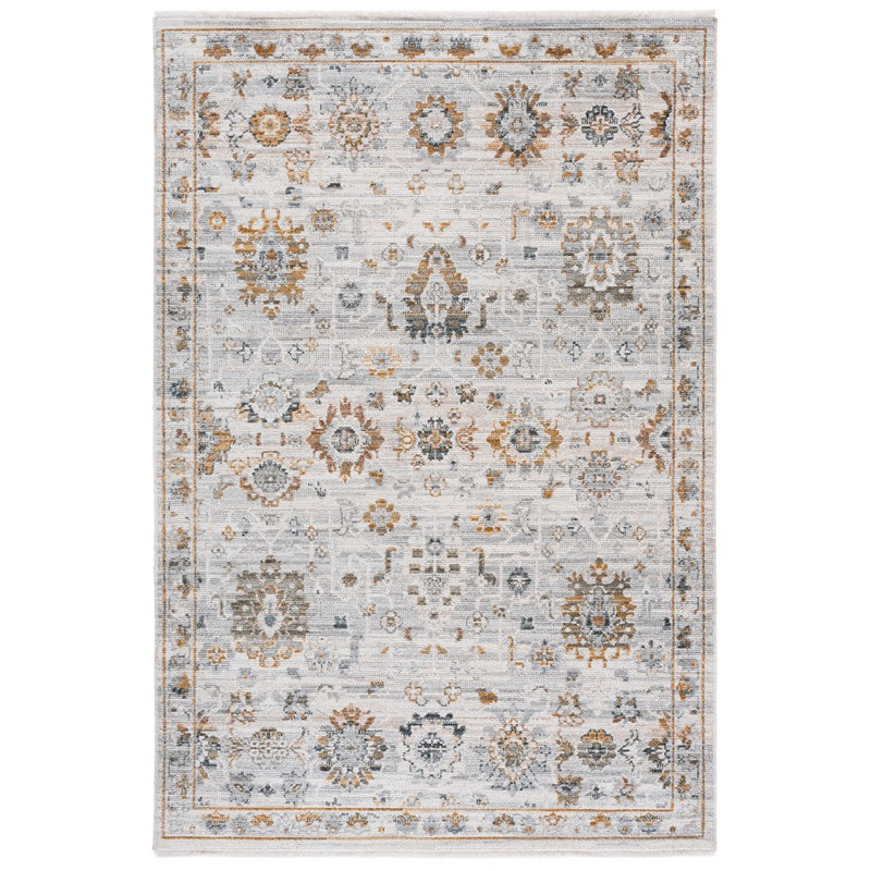 Vintage Rosewood 500 Performance Floral Indoor Rug, Rectangle 4' x 6'
