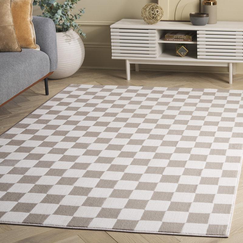 Tapis à carreaux Leeni Performance, Rectangle 5 pi 3 po x 7 pi 6 po