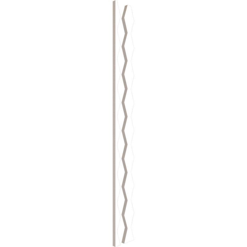 Ensemble de panneau mural décoratif à lattes réglables en PVC Cimarron, H 47 po x l 2,75 po x P 0,75 po
