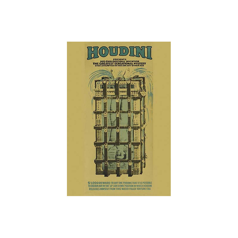 Cage d’houdini-impression de publicités non encadrées, H 66 po x l 44 po x P 1,5 po