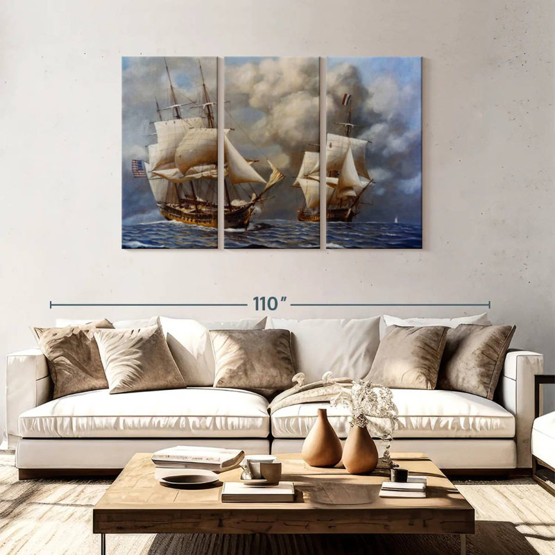 Mehar Naval Battle, 48" H x 74" W