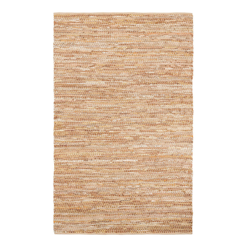 Leather Metallic Jute Indoor Rug, Rectangle 5'1" x 8'