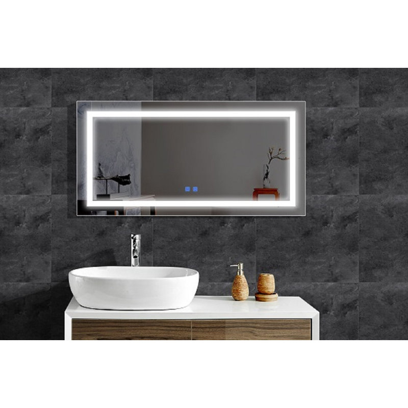Miroir de meuble-lavabo éclairé sans cadre modern Lanesborough