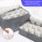 Storage Containers - Quilted 6-Piece Set Storage Box- Stores Chinaware, Stemware, Dinnerware,Grey