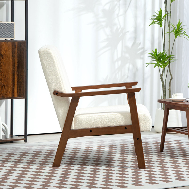 Rackerby Upholstered Armchair, White