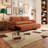 3-in-1 Convertible Sleeper Sofa Bed with Corduroy Upholstery​ 73.2" Queen Pull Out Sofa Bed Loveseat-363757265